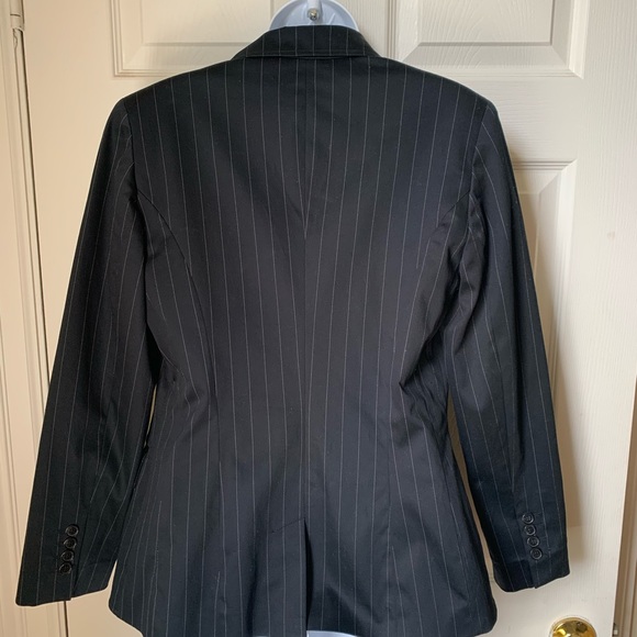 Blue Jacket with small vertical white stripes - Picture 3 of 5